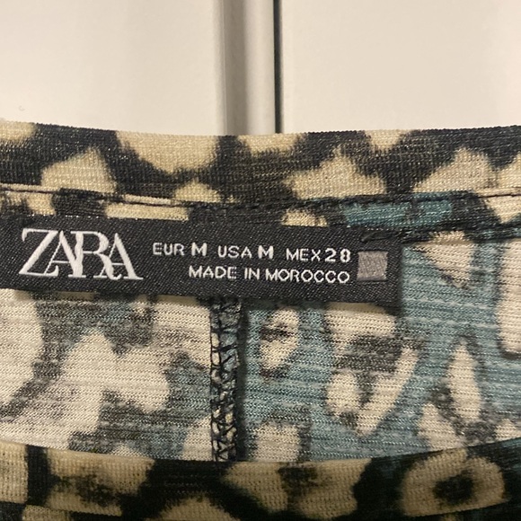 ⚫️ Zara ⚫️ drop waist dress with shoulder pad - size m - Picture 3 of 5